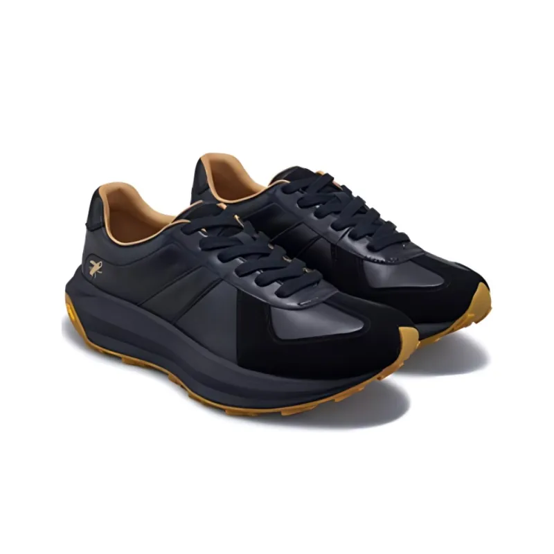 TSUBO CR Gat Cushioning Wear-Resistant Low-Top Casual Shoes Unisex Black-3