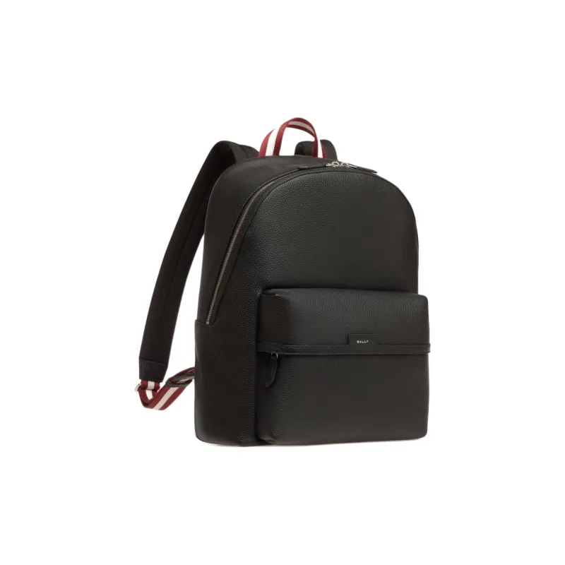 BALLY Grained Leather Backpack Men's Black-2