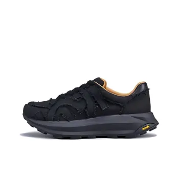 TSUBO CR Distressed Cushioned Wear-Resistant Lightweight Low-Top Casual Shoes Unisex Black