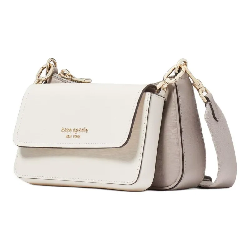Kate Spade Saffiano Leather Shoulder Bag Crossbody Bag Women's White-2
