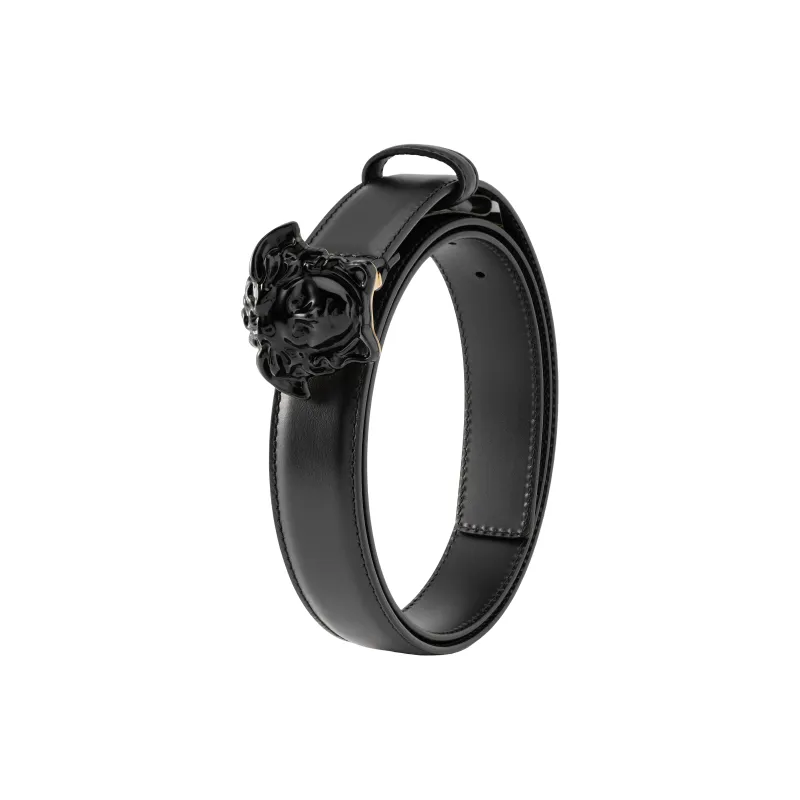 VERSACE Leather Belts Men's Black Width 3cm - Cheap Rcj