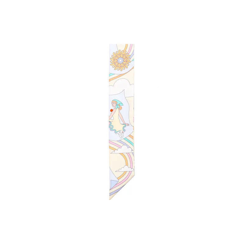 HERMES Carres Volants Twilly Silk Scarves Women's-1