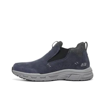 Skechers Casual Cushioning Anti Slip And Wear Resistant Low Top Casual Shoes Men's Navy