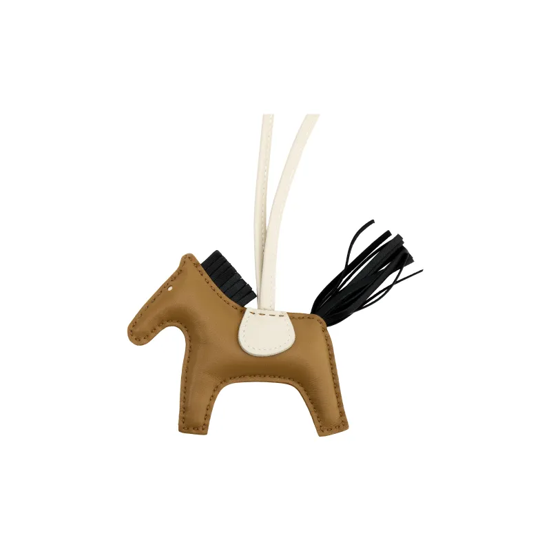 HERMES Sheepskin Pendants Unisex Black/Brown-2