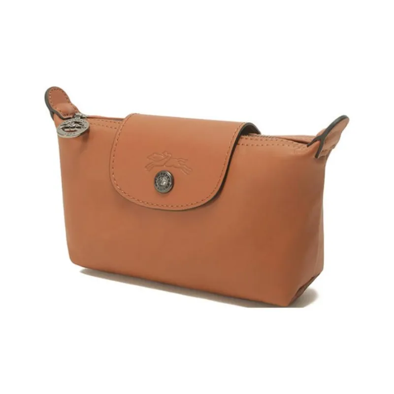 LONGCHAMP Le Pliage Xtra Cow Leather Clutch Regular Women's Cognac-1