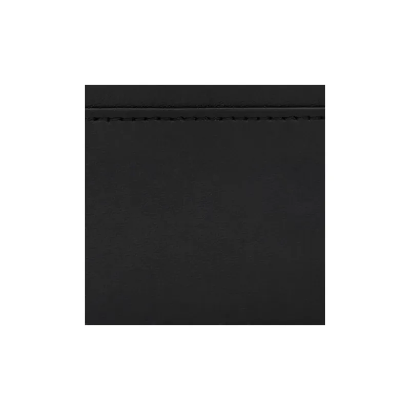 SAINT LAURENT Tiny Cassandre 5 Card Slot Card Case Silver Logo Matte Black-2
