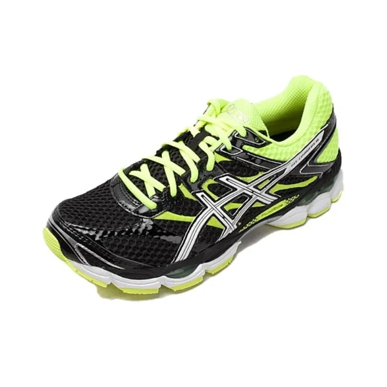 Asics Gel-Cumulus 16 Wear-resistant Non-slip And Breathable Low-Top Running Shoes Men's Black Yellow-2