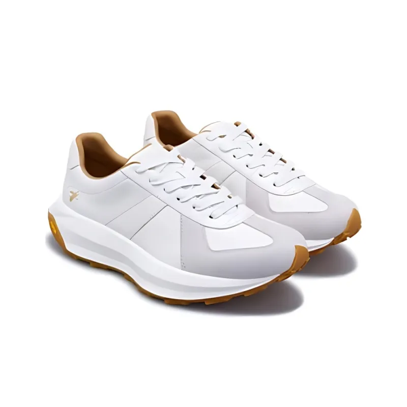 TSUBO CR Gat Cushioning Wear-Resistant Low-Top Casual Shoes Unisex White Gray-3
