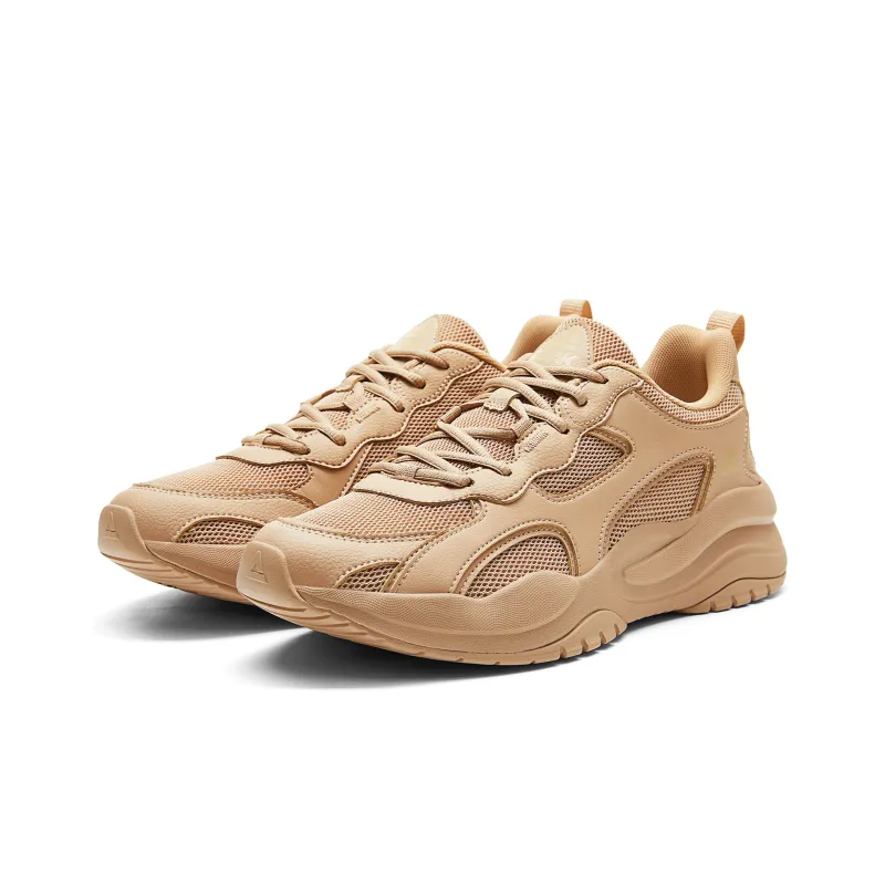PEAK Tidal Wave Cushioning Rebound Wear-Resistant Slip-Resistant Low-Top Casual Shoes Men's Sand Yellow-2