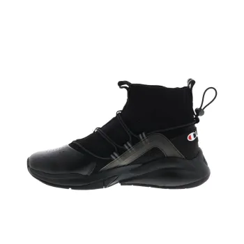 Champion Xg Rally Plus Cushioned Slip-Resistant High-Top Casual Shoes Men's Black Gray