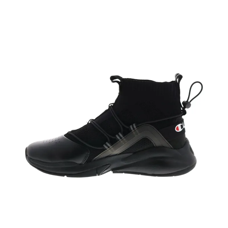 Champion Xg Rally Plus Cushioned Slip-Resistant High-Top Casual Shoes Men's Black Gray-0