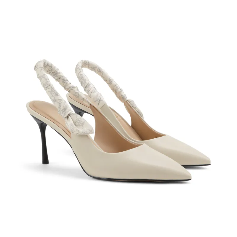 CHARLES&KEITH Small CK Strap Sandals 8.2cm Women's Chalk White/Black-1