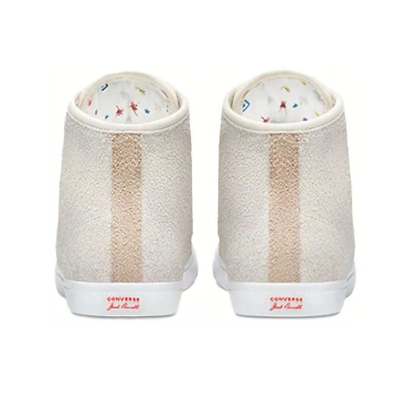 Converse Jack Purcell Slip-Resistant High-Top Canvas Shoes Unisex Plush White-4