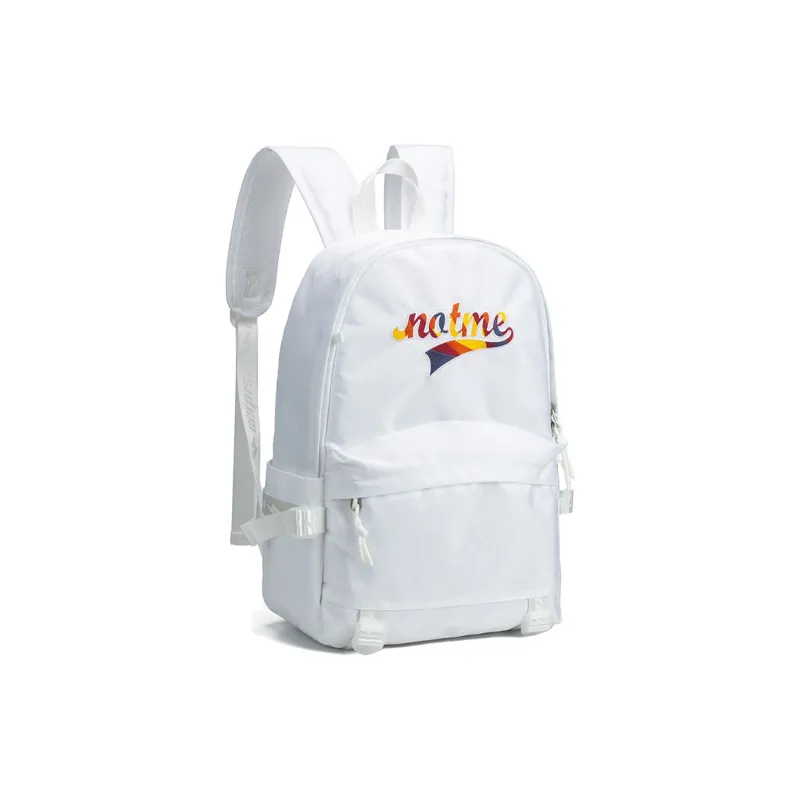 NOT ME Polyester Backpack Small Backpack Laptop Bag Regular Unisex White-1