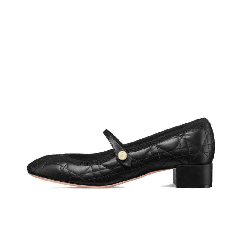 DIOR Chunky Heel Mary Jane Shoes Women's Black-0
