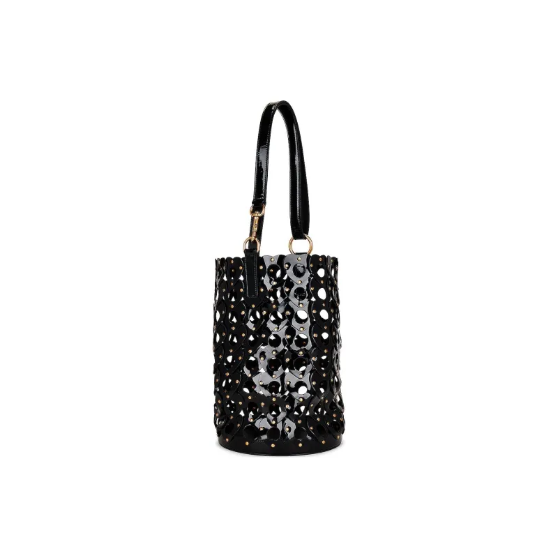 SAINT LAURENT Patent Leather Calfskin Bucket Bags Crossbody Bag Shoulder Bag Women's Black-2