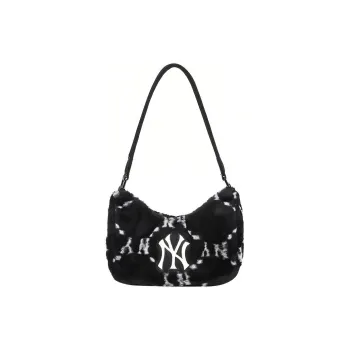 MLB Plush Shoulder Bag Handbags Shoulder Bags Unisex Black