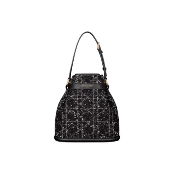DIOR C'est Dior Tweed Handbag, Shoulder Bag Women's Black