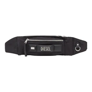 DIESEL Recycled Nylon One Shoulder Crossbody Fanny Pack Unisex Black