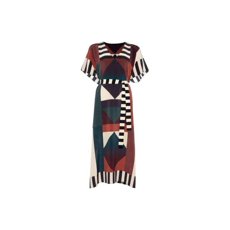 Eres Facette Printed-silk Kaftan Midi Dress-1