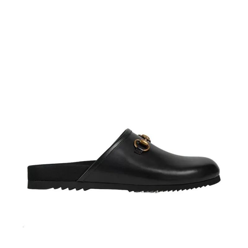 GUCCI Horsebit Leather Slippers-1