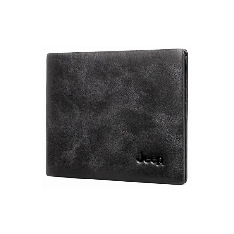 Jeep Cow Leather Wallet Regular Men's Gray-3