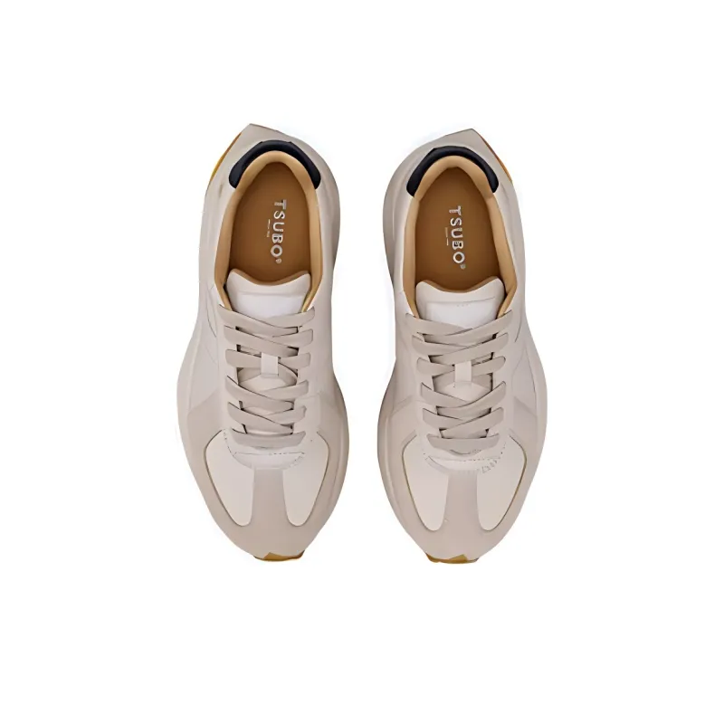 TSUBO CR Gat Cushioning Wear-Resistant Low-Top Casual Shoes Unisex Ecru-2
