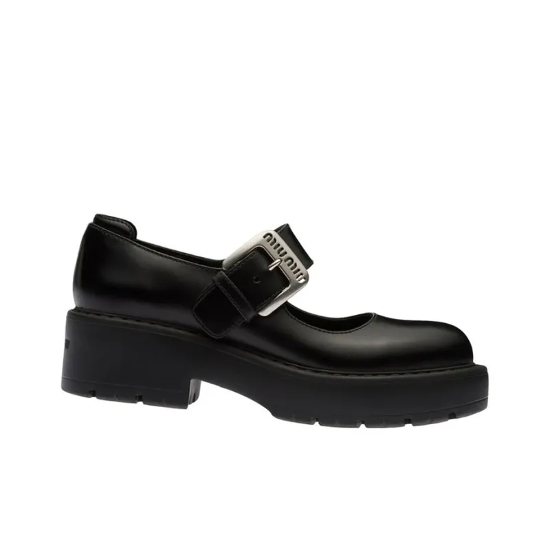 MIU MIU Chunky Buckle-fastening Loafers-1