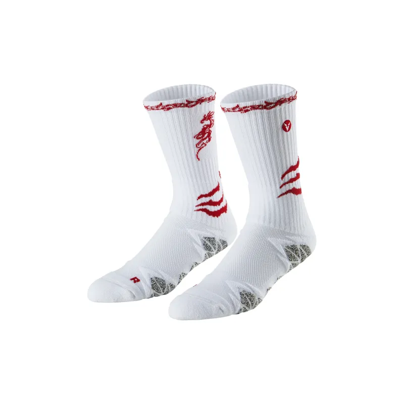 VEIDOORN Year Of The Dragon Series Basketball Socks Unisex Black Gold-17