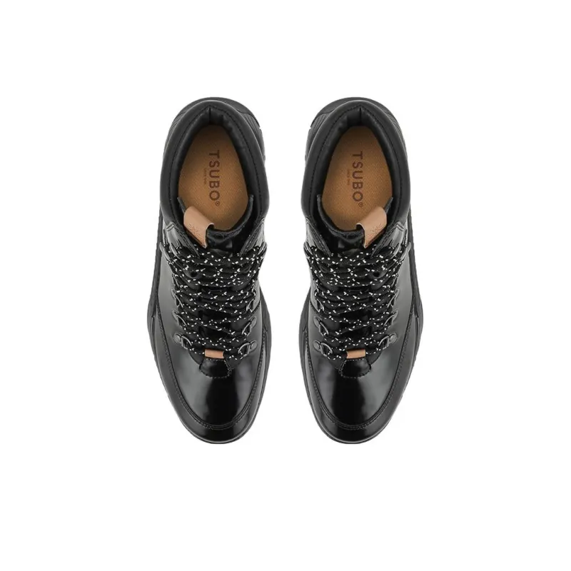 TSUBO UH Patent Leather Anti-Slip Wear-Resistant High-Top Outdoor Shoes Unisex Black-2