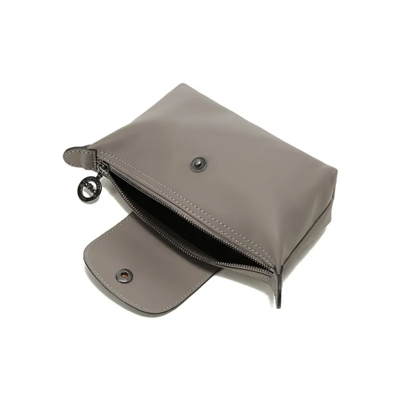 LONGCHAMP Le Pliage Xtra Cow Leather Clutch Regular Women's Dark Gray-5