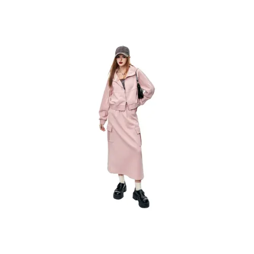 ELF SACK Casual Suits Women's Soft Warm Pink