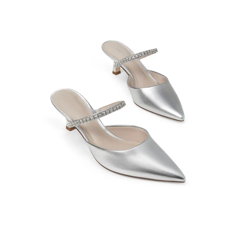 CHARLES&KEITH Composite Sole Closed Toe Slippers 6cm Women's-4