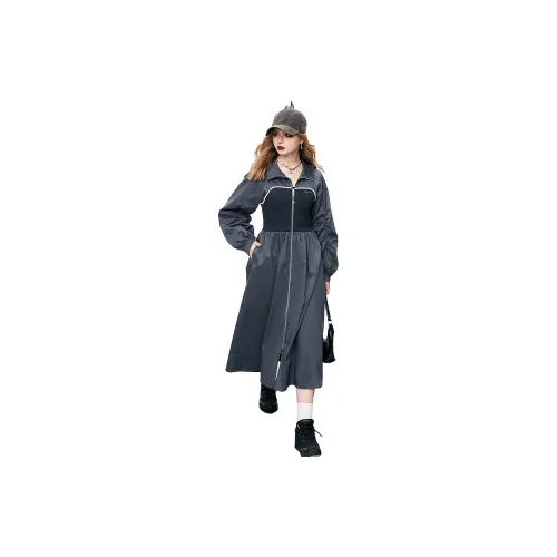 ELF SACK Long-Sleeved Dresses Women's Workwear Gray