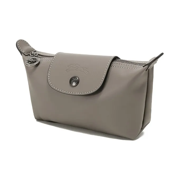 LONGCHAMP Le Pliage Xtra Cow Leather Clutch Regular Women's Dark Gray-1