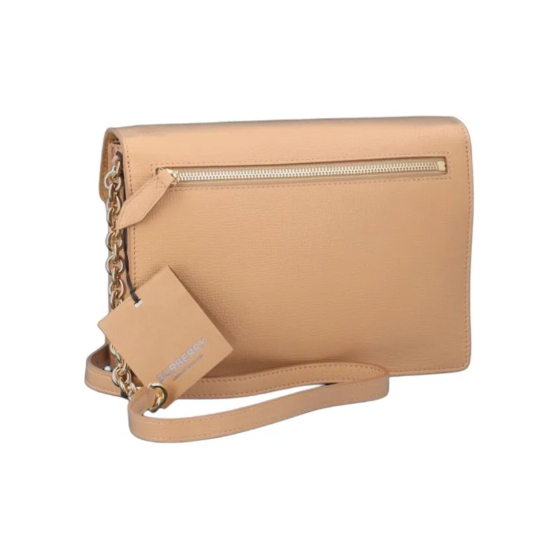 Burberry Leather Small Square Bag Crossbody Bag Shoulder Bag Small Size Women's Camel Multicolor-3