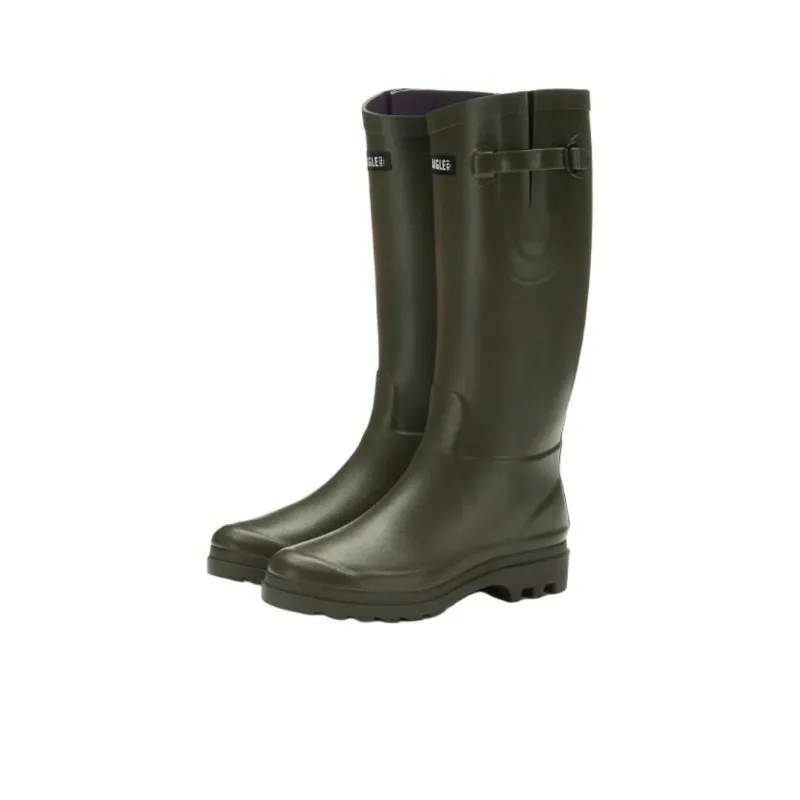 AIGLE Abrasion Resistant Shock Absorbers Rain Boots Women's Green-1