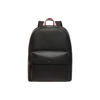 BALLY Grained Leather Backpack Men's Black