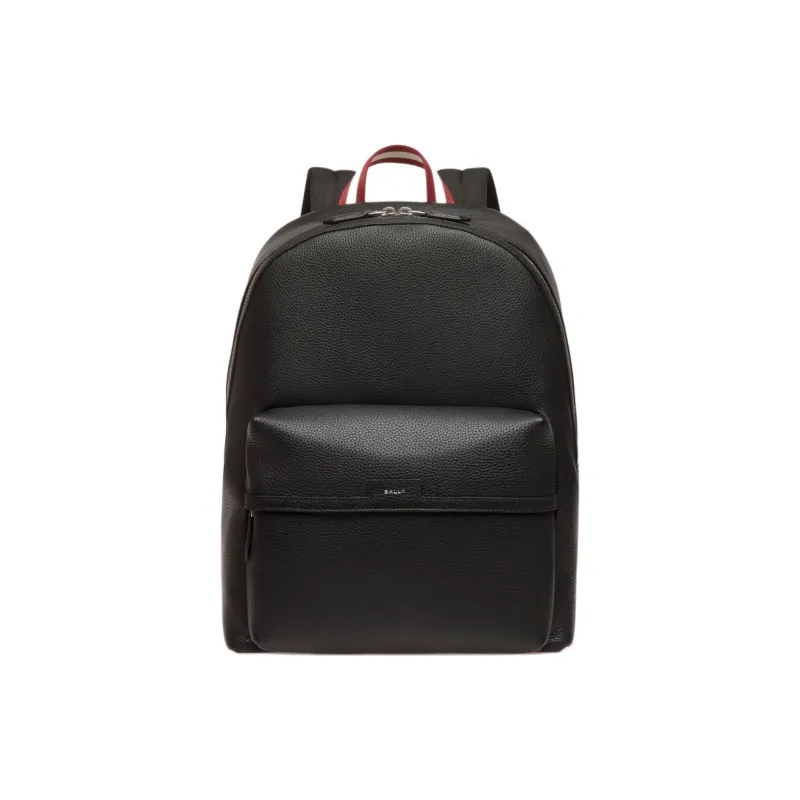 BALLY Grained Leather Backpack Men's Black-0
