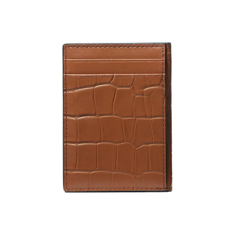 MICHAEL KORS Hudson Leather Wallet Men's Brown-1