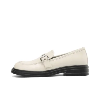 JOSINY Slip-on Loafers 3.5cm Women's Ecru/Black