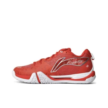 LiNing Flying Close To The Ground Anti Slip Wear Resistant Low Top Badminton Shoes Unisex Red White