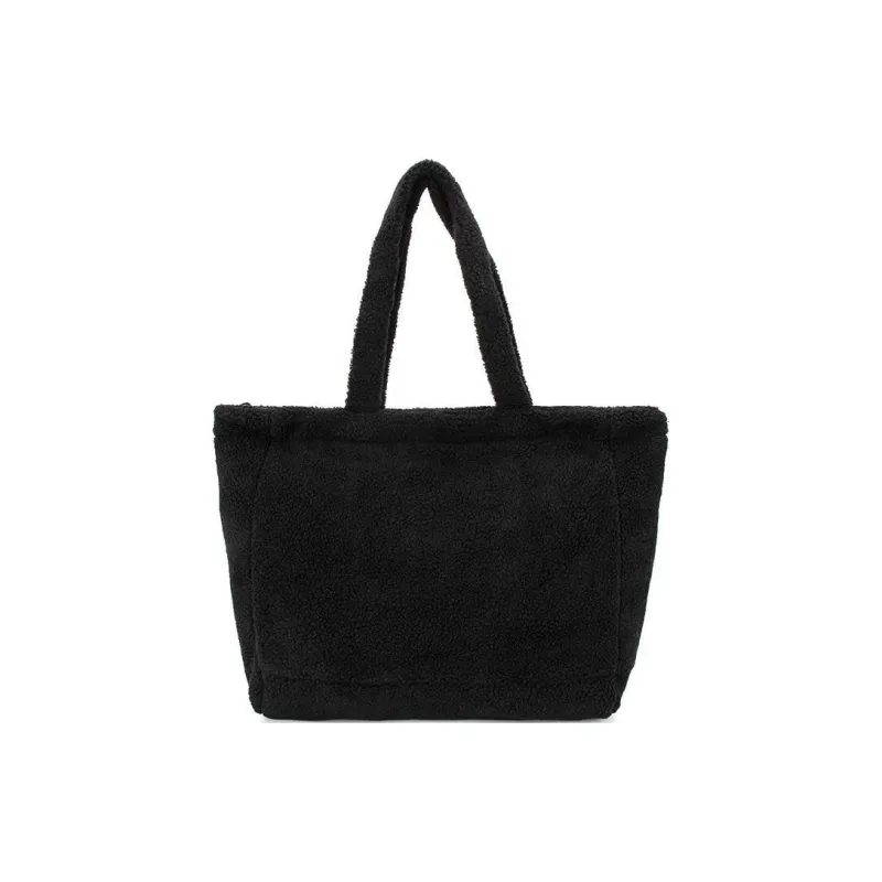 PUMA Fabric Plush Tote Bag Shopping Bag Shoulder Bag Handbag Regular Women's Black-3