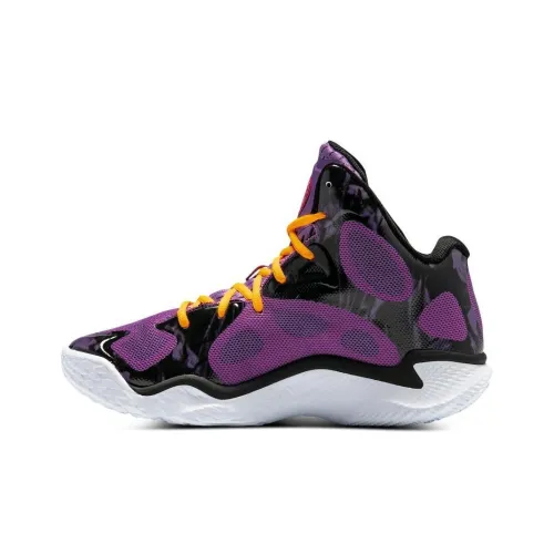 Under Armour Curry Spawn FloTro Basketball Shoes Unisex Mid-Top Black/Purple