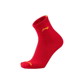 LiNing Badminton Series Mid-Calf Socks Unisex 1 Pack Bull Red
