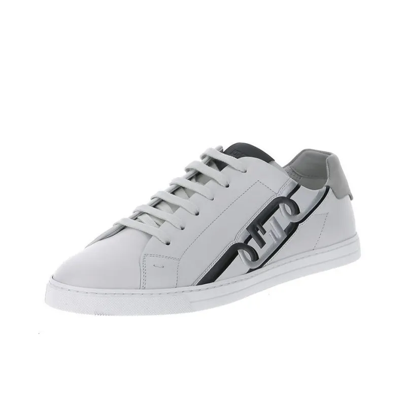 FENDI Low Top Stylish Skateboarding Shoes Men's White-2