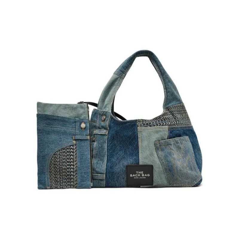 MARC JACOBS The Deconstructed Denim Sack Bag-3