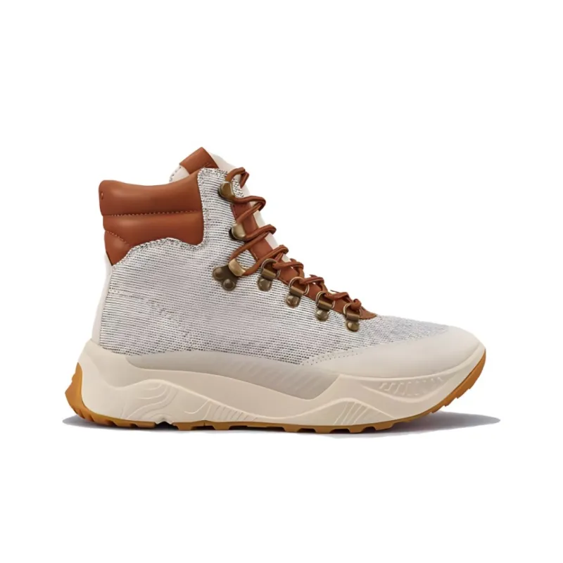 TSUBO UH Original Cushioning Wear-Resistant High-Top Hiking Shoes Unisex Ecru-1