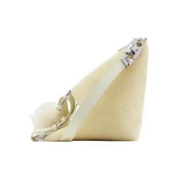 Burberry Sheep Wool Leather Bucket Bag Handbag Shoulder Bag Mini Women's Fruit Dew Color
