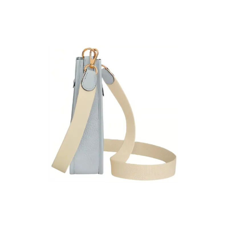 HERMES Evelyne Clemence Leather Shoulder Bag Crossbody Bag Mini Women's Light Blue/Cream White-3